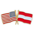 USA & Austria Flag Pin